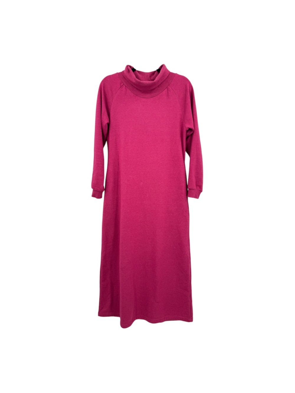 Magenta Cranberry Turtleneck Maxi Sweatshirt Dress by The Vermont Country Store